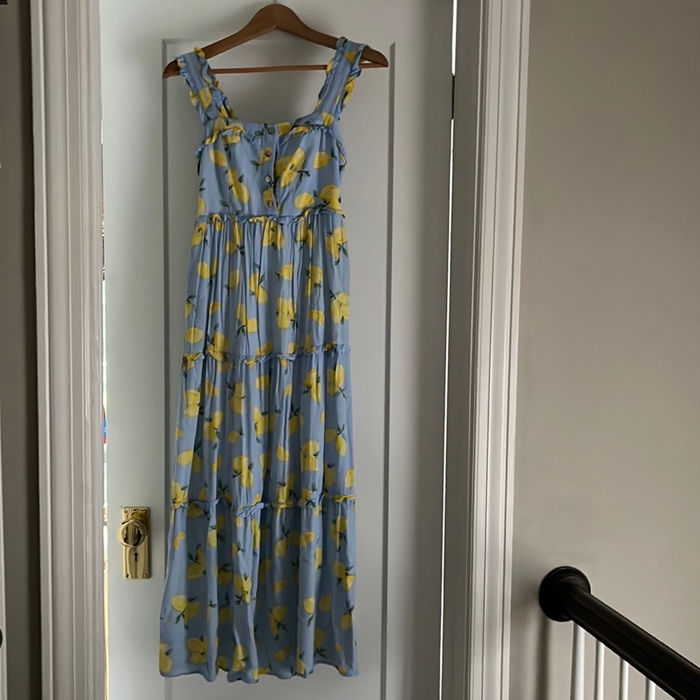 Emma During & After Tank Dress - Lemon Print